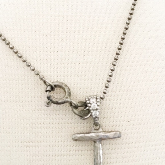 Sterling Silver Anchor Necklace Marked 925 - Picture 5 of 5